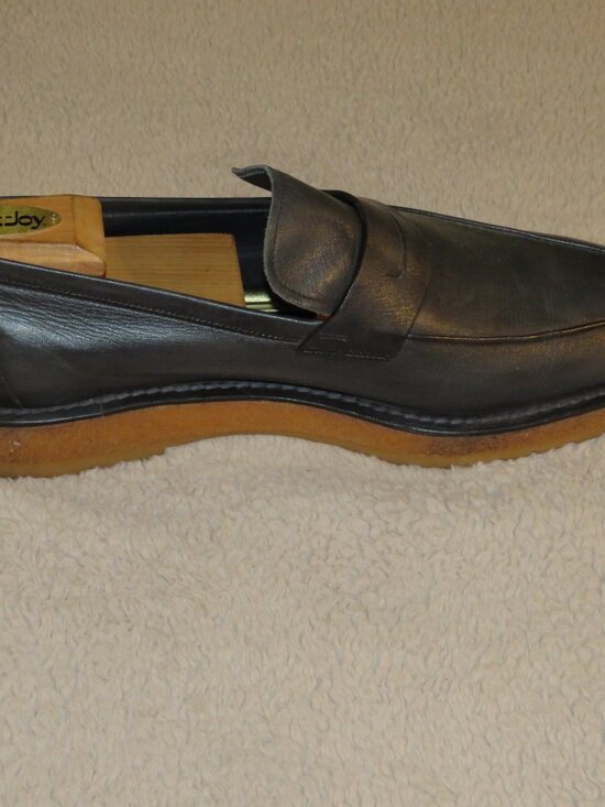 Berluti Andy Blue Leather Rubber Sole Loafers US 11 main image 8